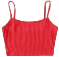 Red Ribbed Summer Top, Red Ribbed Top For Summer, Tops Shein, Crop Cami Top, Women Tank Tops, Cropped Cami, Cami Crop Top, Shein Tops, Knit Crop