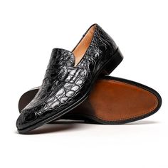 Luxury Crocodile Pattern Loafers For Formal Wear, Luxury Designer Crocodile Pattern Loafers, Luxury Crocodile Pattern Loafers, Luxury Classic Crocodile Pattern Loafers, Luxury Crocodile Pattern Business Loafers, Luxury Alligator Leather Boots, Luxury Oxfords With Crocodile Pattern, Luxury Business Casual Dress Shoes With Crocodile Pattern, Luxury Elegant Men's Alligator Leather Shoes