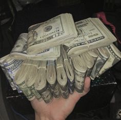 a person holding a bunch of money in their hand