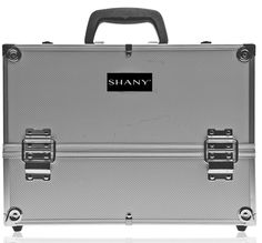 This elegant, aluminum case is made of high quality material for long lasting with durable matte aluminum. Unlike other brands SHANY have used aluminum on the handle, as well as the bottom of the case to ensure a long life of the item. Trays are made of plastic with adjustable dividers, which can be adjusted to almost 20" and you can fit your biggest brushes in there as well. The light weight makeup train case, features a durable design made of ABS plastic and premium quality. Designed for profe Makeup Storage Box, Makeup Train Case, Makeup Training, Beauty Organization, Train Case, Makeup Box, Luxury Women Fashion, Professional Makeup Artist, It Cosmetics Brushes