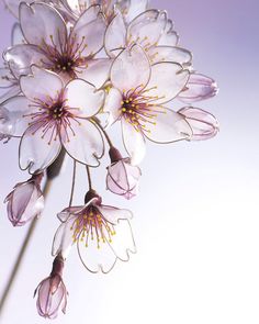 Artist Creates Incredibly Fragile Hairpins That Can Also Be Used As Self-Defense Weapons | DeMilked Plastic Flowers, Fantasy Jewelry, Wire Art, Flowers In Hair