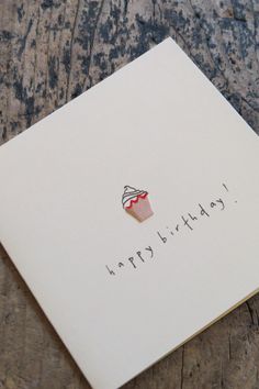 a birthday card with a cupcake on it