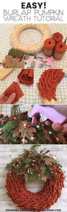 the instructions to make an easy fall wreath