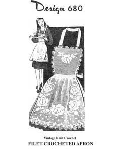 an advertisement for a dress designed by vintage knit crochet, featuring a woman in a