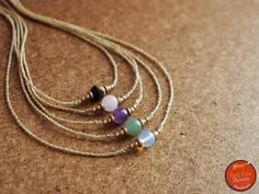 Bohemian Gemstone Beaded Choker Necklace, Bohemian Waxed Cord Choker Necklaces, Bohemian Waxed Cord Beaded Jewelry, Bohemian Waxed Cord Choker Necklace, Bohemian Crystal Gemstone Beads Choker Necklace, Macrame Choker, Mala Jewelry, Handmade Crystal Jewelry, Hemp Jewelry