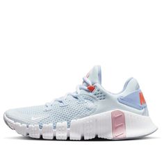 (WMNS) Nike Free Metcon 4 'Light Blue Grey Soft Pink' CZ0596-003 (SNKR/Low Top/Women's/Training/Non-Slip/Wear-resistant/Shock-absorbing) Blue Breathable Sneakers For Light Exercise, Functional Blue Sneakers For Light Exercise, Functional Blue Sneakers For Spring, Nike Light Blue Sneakers For Spring, Blue Breathable Sneakers For Workout, Breathable Blue Sneakers For Workout, Blue Functional Sneakers For Workout, Blue Breathable Workout Sneakers, Blue Athleisure Sneakers For Workout