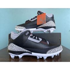 Nike Air Jordan 3 Retro Mid Td "Black Cement" Football Cleats Men's Size 13 Fz8626-001 Condition: Cleats Are Brand New With Original Box. See All Pictures And Description For More Details. Size: Us Men's Size 13 (Us Women's Size 14.5 | Uk/Au Size 12 | Eur Size 47.5 | Cm 31) Color: Black / Cement Grey / White / Fire Red Features: * Snappy And Responsive, Air Zoom Cushioning Helps Provide A Quick-Off-The-Ground Sensation * Upper Takes The Best Of The Aj3 And Reimagines It Into A Football Cleat * W Leather Jordan Shoes With Speckled Midsole For Sports, Gray Custom Sneakers With Speckled Midsole For Sports, Custom Gray Sneakers With Speckled Midsole For Sports, Custom Black Fade-resistant Sneakers For Sports, Black Fade-resistant Custom Sneakers For Sports, Black Leather Jordan Shoes For Sports, Black Leather Jordan Shoes For Sports Events, Black Leather Sneakers For Sports Events, Sporty Custom Black Sneakers For Sports Events