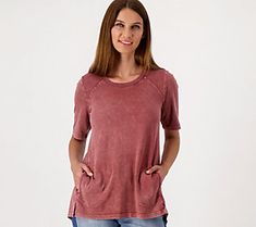 Meet your new go-to pick for the everyday. This ultra-comfortable, beautifully faded top is ready for errands around town or a relaxing day at home. Either way, we're sure you're going to look fab! From LOGO by Lori Goldstein®. Is Logo, Lori Goldstein, Relaxing Day, Elbow Sleeve, Elbow Length Sleeve, Scoop Neckline, To Look, Sleeve Top, That Look