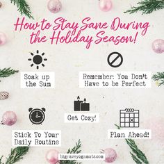 the holiday season is coming and it's time to get your daily routine done