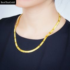 This Shop has a Special Free Gift (Chain) for Every Order. �😊🙏 Item including :1 x Necklace For :Unisex Type :GOLD PLATED over Brass, Nickel free Purity96.5% Surface : Shiny Weight : ~ 15 grams Handmade from Thailand. Thai gold plating technic really solid and stunning look. Rewarding your life from hard working, match up your dress, a gift to someone special for you. The Craftsmanship of Thai Jewelry 💍💎 One of the things high on many visitors' shopping list is surely Jewelry from Thailand. T Thai Jewelry, 22k Gold Necklace, Mom Wedding Gift, Buddha Necklace, Herringbone Chain, Gold Wedding Jewelry, Amulet Necklace, Gold Chain Jewelry, Jewelry Birthday