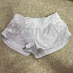 Never Worn. In Amazing Condition. Size 4 White Speed Up Shorts, White Lululemon Activewear Shorts, Lululemon White Athletic Shorts, Lululemon White Speed Up Shorts, Lululemon Speed Up Shorts 4 Inch, Speed Up Shorts, Lululemon Speed Up Shorts 2.5, Shorts Lululemon, Shorts Athletic