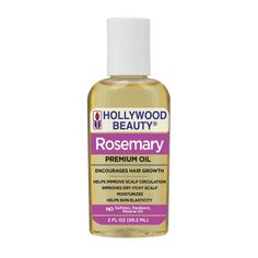 Elevate your beauty to Hollywood levels! Hollywood Beauty Rosemary Hair, Scalp, and Skin Oil encourages growth and moisturizes the scalp, hair, skin, and even nails. Made with the healing, wellness, and growth promoting benefits of Rosemary, this premium oil helps improve scalp circulation and dry, itchy scalp. It helps skin elasticity and strengthens weak, brittle nails. Formulated with essential extracts and no sulfates, parabens, or mineral oil, this beauty oil is vital for total hair care, b Help Hair Growth, Hair Repair Treatments, Rosemary Oil For Hair, Hollywood Beauty, Dry Itchy Scalp, Hair Oil Serum, Beauty Vitamins, Rosemary Mint, Beauty Oil