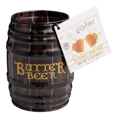 a beer barrel with a harry potter ticket in it