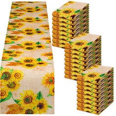 sunflower table runners with matching placemats and napkins set of 12