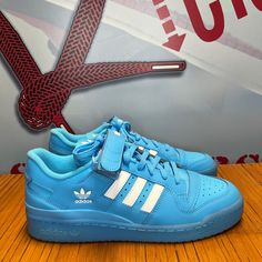 Brand New Mens Size 11 For Sale Blue Adidas Lace-up Basketball Shoes, Blue Low-top Basketball Shoes With Abzorb Midsole, Casual Blue Leather Skate Shoes, Blue Casual Custom Sneakers With Translucent Outsole, Casual Blue Custom Sneakers For Light Sports, Blue Non-slip Basketball Shoes For Streetwear, Adidas Blue Basketball Shoes With Abzorb Midsole, Blue Casual Custom Sneakers For Sports, Blue Casual Sports Sneakers