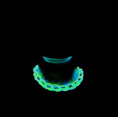 "~The ORIGINAL Glow-Choker(TM)~ Made In NY! The ONLY Handmade Light-Up EL Wire Choker Necklaces!  -------------------------------------------------------- Stand out, Turn Heads and Get Noticed with the most INSANE El-Wire Neon masks on the market! Designed & Created Exclusively by Z'Mad Masker on Long Island, NY since 2012! Be the LIGHT of the party, create memories, friendships & more with these EXCLUSIVE one-of-a-kind conversation starters! THE Perfect Lit Accessory for Mardi Gras, Halloween, Fantasy Necklaces For Halloween Festival, Handmade Rave Jewelry For Party, Halloween Festival Chain Jewelry, Neon Luminous Jewelry For Gift, Rave Jewelry For Halloween Party, Black Glow In The Dark Jewelry For Parties, Black Glow In The Dark Party Jewelry, Green Luminous Jewelry For Party, Luminous Green Jewelry For Party