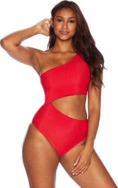 Asymmetrical Swimwear For Beach, Asymmetrical Beachwear Swimwear, One-shoulder Cutout Swimwear For Beach, Asymmetrical Beachwear Swimwear For Beach, Summer Asymmetrical Swimwear For Beach Season, Solid Color One-shoulder Cutout Swimwear, Asymmetrical Lined Swimwear For Beach, Asymmetrical Swimwear For Beach Season, Asymmetrical Beachwear Swimwear For Swimming