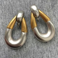 1960s Earrings, Door Knocker Earrings, Givenchy Earrings, Trifari Brooch, New York Fashion Week Street Style, Trifari Jewelry, Crown Trifari, 60s Mod, Door Knocker