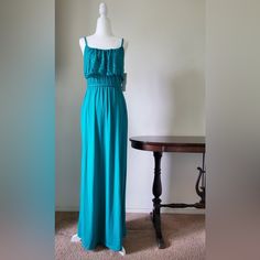 Jc Penney Brand Love Reign Turquoise Knit Maxi Dress With Lace Detail 62% Polyester 33% Rayon 5% Spandex Turquoise Fitted Maxi Dress For Spring, Fitted Turquoise Maxi Dress For Spring, Turquoise Fitted Casual Dress, Casual Fitted Turquoise Dress, Casual Fitted Turquoise Maxi Dress, Turquoise Chic Sleeveless Maxi Dress, Chic Turquoise Sleeveless Maxi Dress, Reign Dresses, Knit Maxi Dress