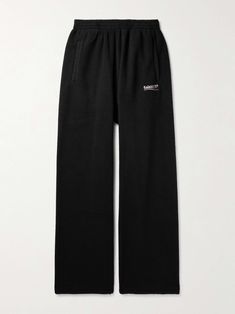 Shop BALENCIAGA Straight-Leg Logo-Embroidered Cotton-Jersey Sweatpants, Explore the latest in-season BALENCIAGA collection today on MR PORTER Balenciaga T Shirt Outfit, Baggy Sweatpants Outfit, Adidas Sweatpants Outfit, Balenciaga Clothes, Light Grey Leggings, Balenciaga T Shirt, Balenciaga Fashion, Balenciaga Clothing, Sweatpants For Men