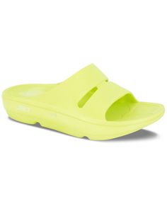 in stock Casual Yellow Sandals With Arch Support, Yellow Open Toe Sandals With Arch Support, Yellow Sandals With Arch Support For Spring, Green Flip Flops With Arch Support For Summer, Green Slides With Arch Support For Summer, Green Open Toe Slides With Arch Support, Soft Sandals, Foot Pain Relief, Shoes Too Big