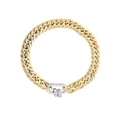 JUST CLICK DONUTS BRACELET – Artizan Joyeria Diamond Curb Chain Link Bracelet, Elegant Everyday Cuban Link Bracelet With Chunky Chain, Diamond Bracelets With Gold Chain Link, Gold Chain Diamond Bracelet, Pave Ring, Keep It Real, Ring Size Guide, Polish Jewelry, Gold Plated Chains