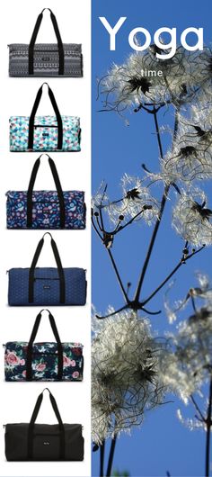 the yoga bag is designed to look like flowers