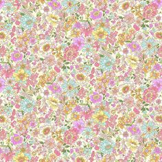 a flowery background with many different colors and sizes