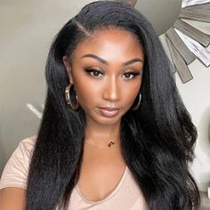 Instantly add texture and volume with our Ready to Go Kinky Straight Wig. This glueless wig features an HD lace front for a natural hairline and is made from 100% Brazilian human hair, offering a bold, full kinky straight texture. Key features include: ✔️ Length Options — Available in multiple lengths to suit your desired look.✔️ Lace Type — HD lace for a flawless, undetectable hairline.✔️ Color — Natural black for a versatile, timeless look.✔️ Density — Full-bodied and voluminous for a bold app Curly Baby Hair, Indian Human Hair, Straight Hair Bundles, Human Hair Color, Short Curly Wigs, Digital Closet, Human Virgin Hair, Raw Hair, Africa Art