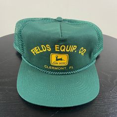 Vintage John Deere Hat Good Condition Made by Cobra Caps in China One Size Fits All OSFA *Follow LegacyVintage on Instagram* * I ship all items in two or three business days and utilize Priority Mail options via USPS. Expedited shipping is available upon request. If you have any questions; Please Ask! * All of my items are pre-owned and, unfortunately, sometimes have scuffs, stains, or other signs of pre-lovin'. I will always list any major damage and often will include photos. * I'm happy to pr Green Vintage Trucker Hat For Outdoor, Vintage Green Snapback Hat With Flat Brim, Vintage Green Flat Bill Hat, Vintage Green Flat Brim Snapback Hat, Green Flat Brim Vintage Snapback Hat, Vintage Green Snapback Hat For Outdoor, Vintage Green Baseball Cap With Flat Brim, Vintage Green Adjustable Snapback Hat, Green Vintage Adjustable Snapback Hat