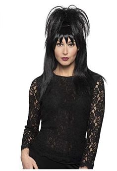 This Goth Lydi Wig (wig only is included) is perfect for the almost bride of the wise cracking ghost with the most himself - Beetlejuice. This synthetic wig in a half up half down style looks like Lydia's 1988 inspired goth teen played by Winona Ryder of Stranger Things fame. Also great for a witch or other goth and dark haired 80's looks. Costume not included. Other Lydia, Beetlejuice, witch, 80's and goth costumes and accessories are sold separately on our page - subject to availability. For b Beetlejuice Wig, Lydia Beetlejuice, Goth Costume, Waist Length Hair, Sew In Hair Extensions, Blonde Ponytail, White Blonde Hair, Pink Wig, White Blonde