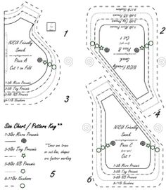 the diagram shows how to make a sewing pattern