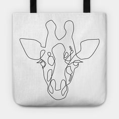 One Line Giraffe, Outline Animals, Tote Bag Ideas, Bag Ideas, Huebucket, Custom Tote, Mammals, Reusable Tote Bags, Tote Bag