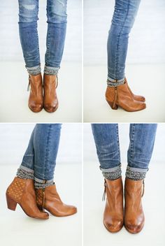 how to wear ankle booties with socks Ankle Sock Boots Outfit, Shoes With Jeans, Fall Winter Outfits, Outfit Idea