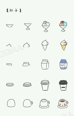 an image of different types of food and drinks