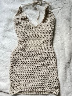 Handmade crochet dress, great as a beach coverup or even day to day ! Fitted Mini Crochet Dress For Beach Cover-up, V-neck Crochet Lace Dress For Beach Cover-up, V-neck Crochet Dress For Beach Season, Beige V-neck Crochet Beach Dress, Summer Crochet Dress With V-neck And Lace, Summer Crochet Dress With Lace And V-neck, Summer Crochet Dress With V-neck And Crochet Lace, Crochet Lace V-neck Dress For Beach Cover-up, Summer V-neck Crochet Dress With Crochet Trim