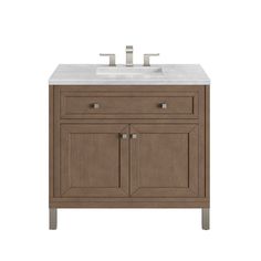 36 Chicago Single Bathroom Vanity, Whitewashed Walnut - vanitiesdepot.com Luxe Bathroom, James Martin Vanity, Bathroom Furnishings, James Martin, Sink Countertop, Single Basin, Decorative Knobs, Single Sink Bathroom Vanity, Bathroom Vanity Cabinets