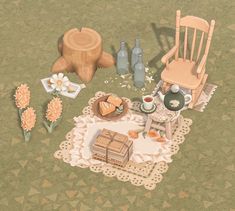 an image of a picnic setting on the ground