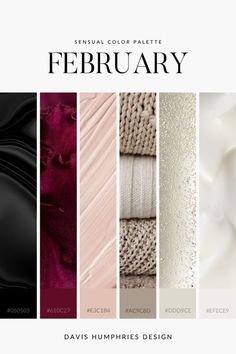 the color scheme for this website features different shades of white, black and pinks