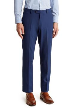 With a slim fit and smooth front, these trousers are your ticket to a stylishly professional aesthetic. Zip fly with button closure 63% polyester, 33% viscose, 4% elastane Dry clean Imported Model stats: 6'1" height, 32" waist. Model is wearing size 32. Professional Aesthetic, Suit Separates, Nordstrom Store, Nordstrom Rack, Dry Clean, Trousers, Nordstrom, Slim Fit, Mens Outfits