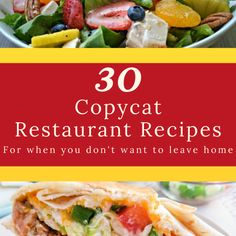 the top 20 copycat restaurant recipes for when you don't want to leave home