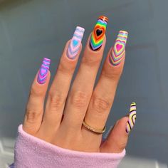 Pride Month Nails 2024, Pride Nail Art, Nail Competition, Pride Nail, Nail Options, Nails Yellow, Hippie Nails