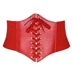 The Corset Belt For Women Is Made Of Pu Leather And Elastic Band. It Comes With Nice Tear Resistance And Durability, Ensuring A Long-Term Use. Size: Suitable For Ladies With The Waist Size: 65-80cm/25.6"-31.5". Total Length: 77cm/30.3". Band Width: 11.7cm-19cm/4.6"-7.5" High Stretch: With Front Lace Up And Back Hook And Loop Closure, It's Easy To Wear And Remove. Elastic Belt Shapes Your Waist And Shows Your Elegant Body Figure. Suitable For Various Outfits: The Waist Belt Is Perfect For Any Out Red Cosplay Accessories, Vi Arcane Belt, Waspie Corset, Blouse Corset, Black Corset Belt, Corset Waist Belt, Corset Belts, Cincher Belt, Wide Belts For Women