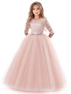 Pink Dresses For Kids, Kids Formal Dresses, Flower Party Dress, Kids Pageant Dresses, Kids Formal, Cheap Flower Girl Dresses, Girls Dresses Online, Girls Pageant Dresses