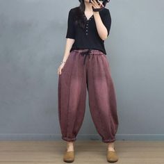 Comfortable, One of Kind. Pants online shop,|Black|Street|Cotton|Solid Color|Ninth Pants/Skirts|Drawstring|Loose|Female|Brick Red|One Size|Spring/Fall|Hand Wash Loose Gym Pants, Baggy High Waist Harem Pants With Drawstring, Baggy High-waist Harem Pants With Drawstring, Black Brick, Pants Skirts, Cotton Sweatpants, Gym Pants, Comfy Pants, Elastic Waist Pants