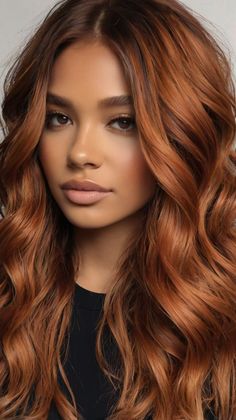 Copper Hair Color Ideas Copper Peekaboo, Impossible Hair, Golden Copper Hair, Copper Hair Color Ideas, Copper Hair Color, Women Faces, Copper Hair