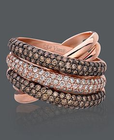 chocolate diamonds and rose gold Levian Chocolate Diamonds, Chocolate Diamond Ring, Diamond Bracelets, Diamond Bands