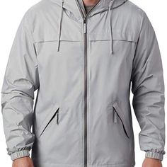 Hydroplus: 100% Nylon; 100% Polyester Imported Polyester Lining Zipper Closure Machine Wash Rain Protector, Jersey Lined Drawcord Adjustable Hood Zippered Hand Pockets Elastic Cuffs, Drawcord Adjustable Hem Mens Rain Jacket, Waterproof Rain Jacket, Product Video, Men's Coats And Jackets, Columbia Jacket, Columbia Sportswear, Line Jackets, Jackets Online, Green Jacket