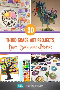 some art projects that teach and inspire with the words 30 third grade art projects that teach and inspire