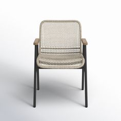 a white and black chair on a white background